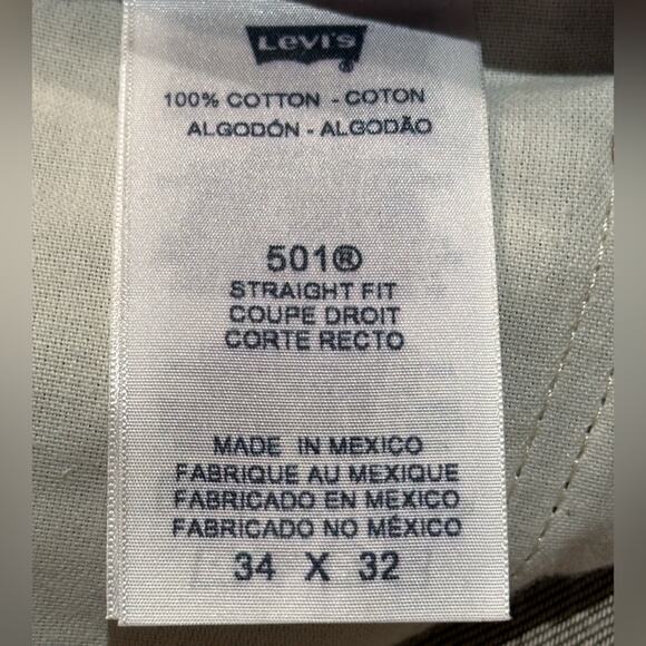 Levi’s 501 Straight Fit Burgundy Denim Jeans in a Mens 34 x 32 100% Cotton - Picture 4 of 7